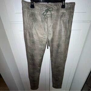 FLOG Bevy Flog Shely Snakeskin Drawstring Elastic Waistband Jogger Skinny Pants